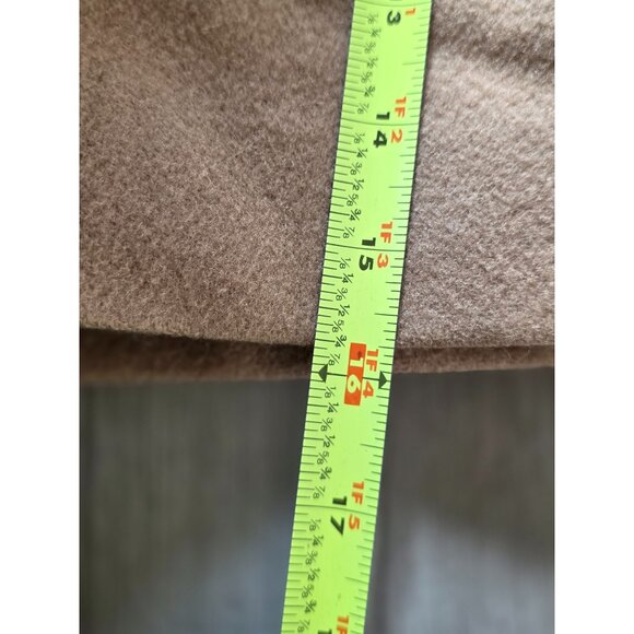 Vintage Kate Kiddie Classic Tan Wool Coat With Faux Fur Collar & Buttons - Picture 8 of 8